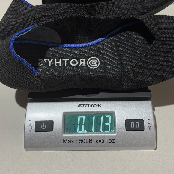 Rothy's Women The Flat Ballerina Knit Slip On Rounded Toe Black Sz 7 READ Washed - Picture 11 of 11